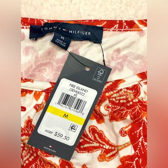Tommy Hilfiger Red and White Floral Blouse - Picture 5 of 8
